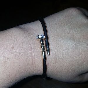 Bent nail bracelet